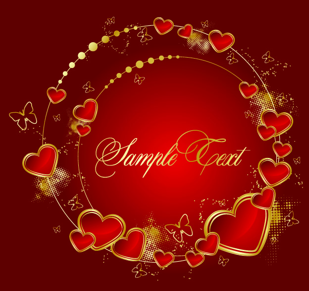 free vector Romantic love cards vector